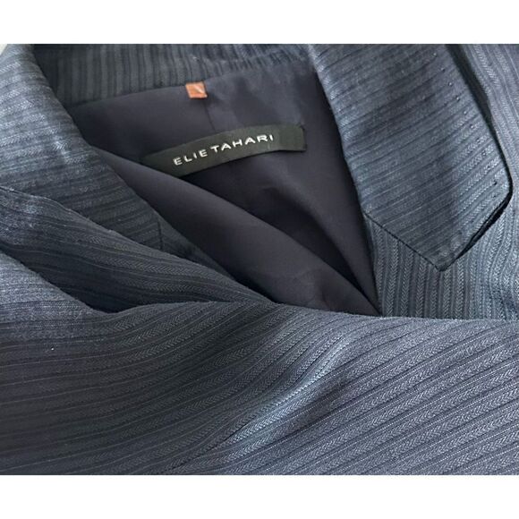 Elie Tahari Women's Peak Lapel Single Button Blazer Black Size 4‎ - Picture 2 of 9